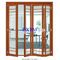 Basic Residential Wood Look Aluminium Doors With 5mm Tempered Clear Glass