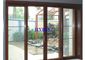 Francês de madeira Windows do vidro temperado e resistência forte da temperatura das portas